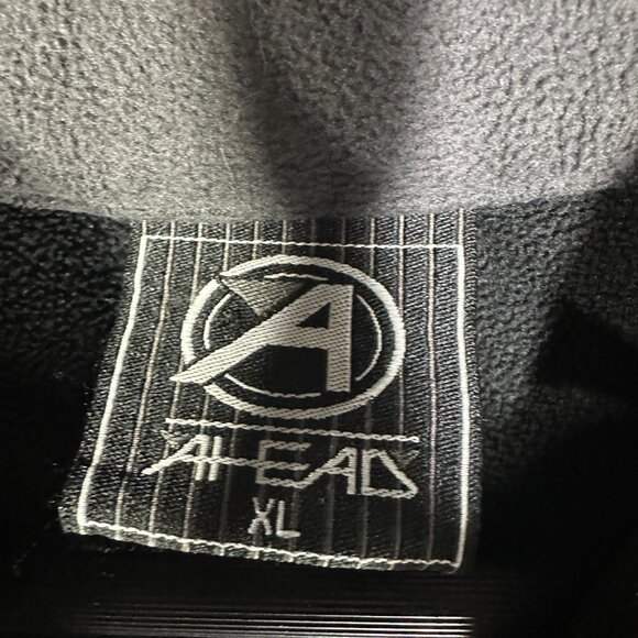 Ahead Sweater Mens XL Fleece 1/4 Zip Black Pullover Jackson Hole Logo Pocket - Picture 5 of 7